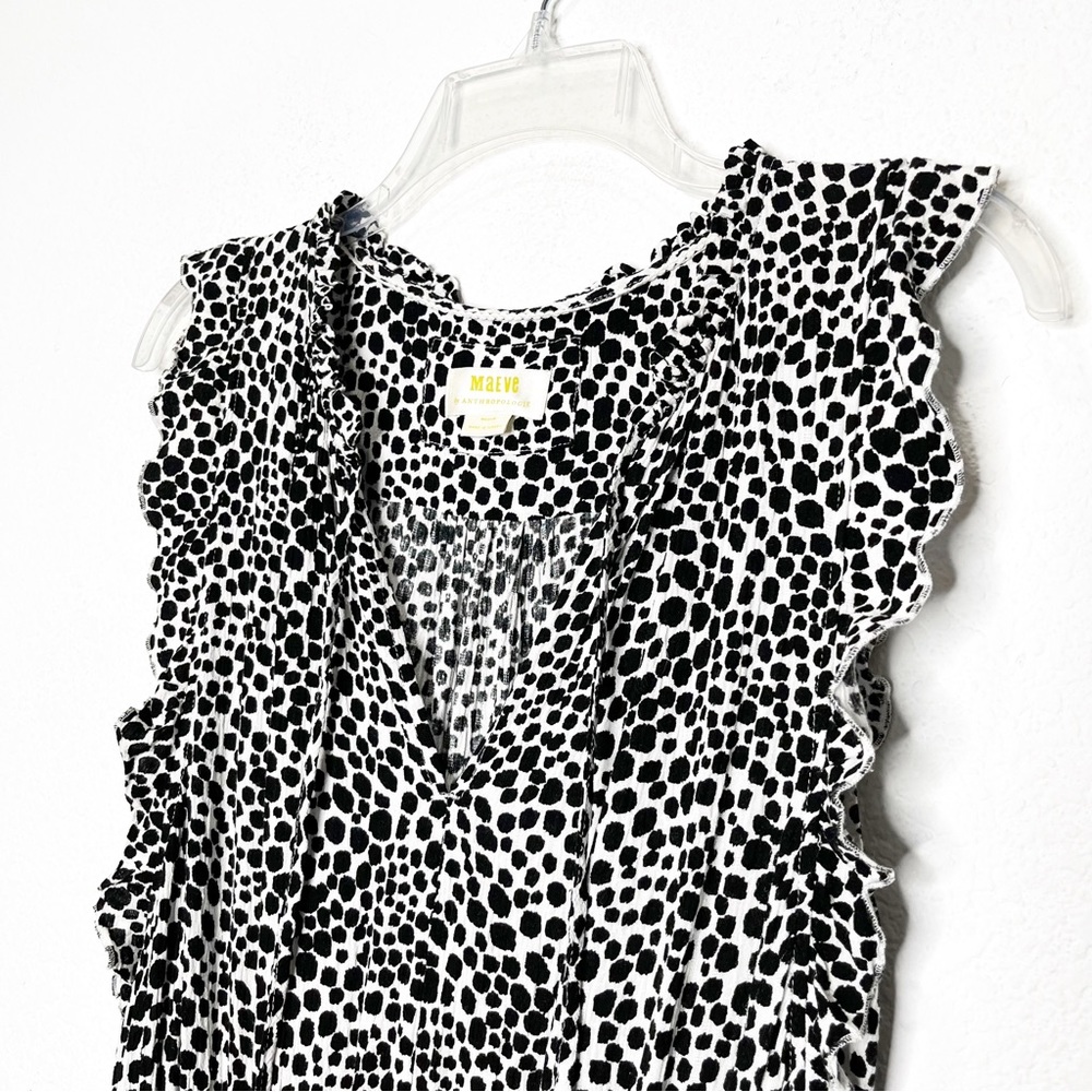 New Maeve Ruby Ruffled Mini Dotted Dress - Picture 6 of 14